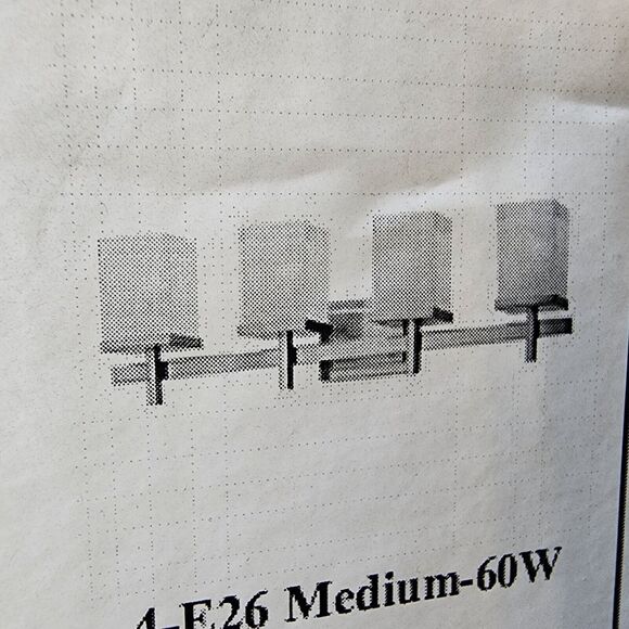 4-Light Maxim Lighting Tetra Modern Bathroom Vanity Lights Satin Nickel Fixtures - Picture 7 of 7